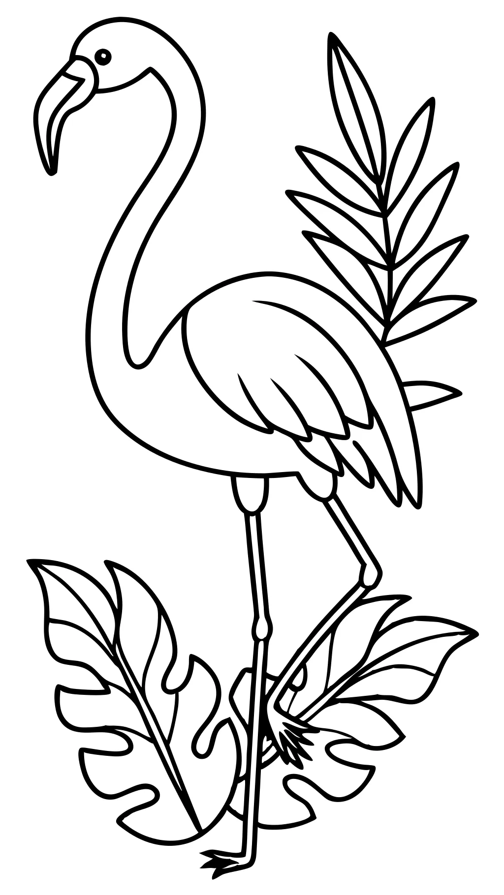 coloring pages of a flamingo